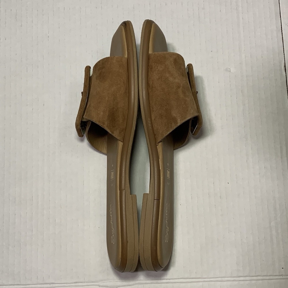 Seychelles Manhattan Slide Brown Suede Leather Buckle Sandals Women's Size 6.5 - Picture 9 of 10